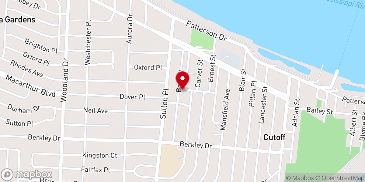 Map showing location of Second Nazarene Baptist Church