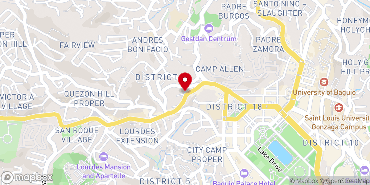 Map showing location of Couples For Christ Benguet NWL