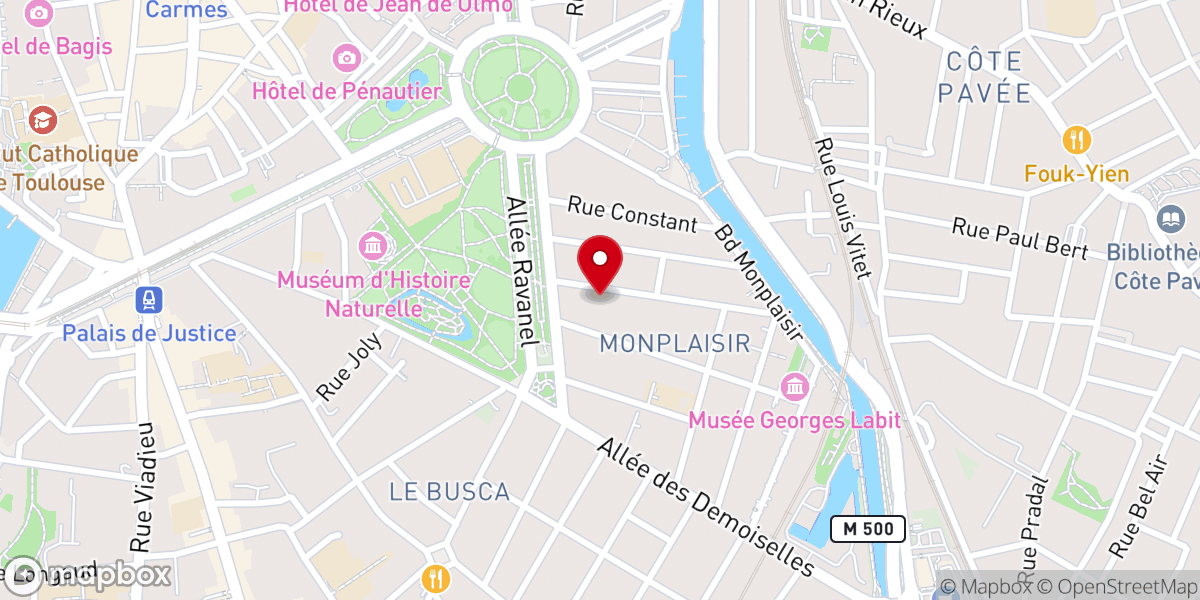 Map showing location of Communauté jésuite