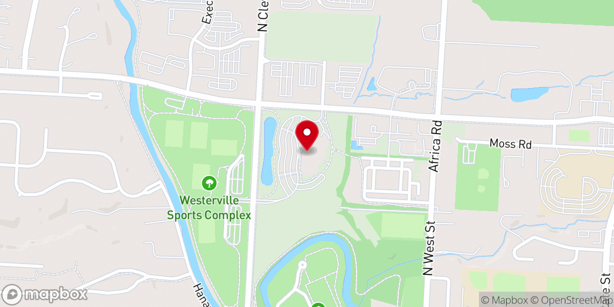 Map showing location of Westerville Community Center