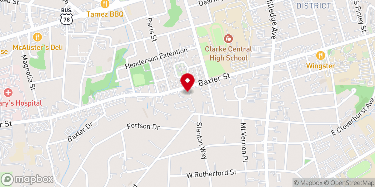 Map showing location of Hope Springs Christian Fellowship