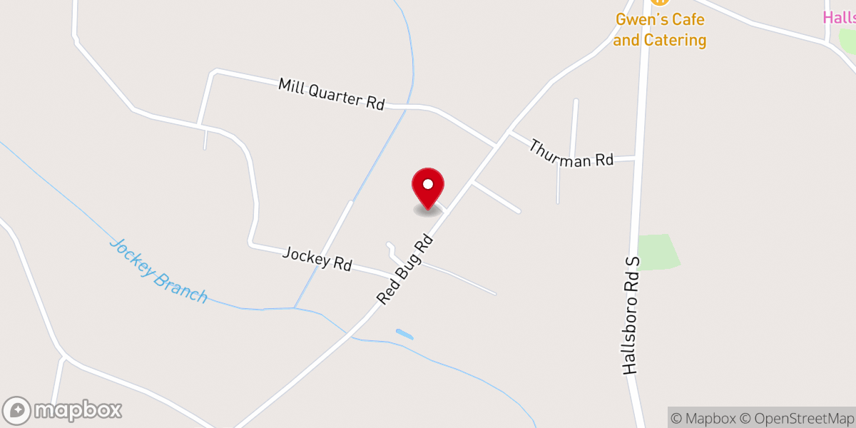 Map showing location of Mt Hebron AME Zion Church