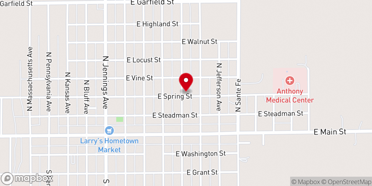 Map showing location of Christian Church Parsonage