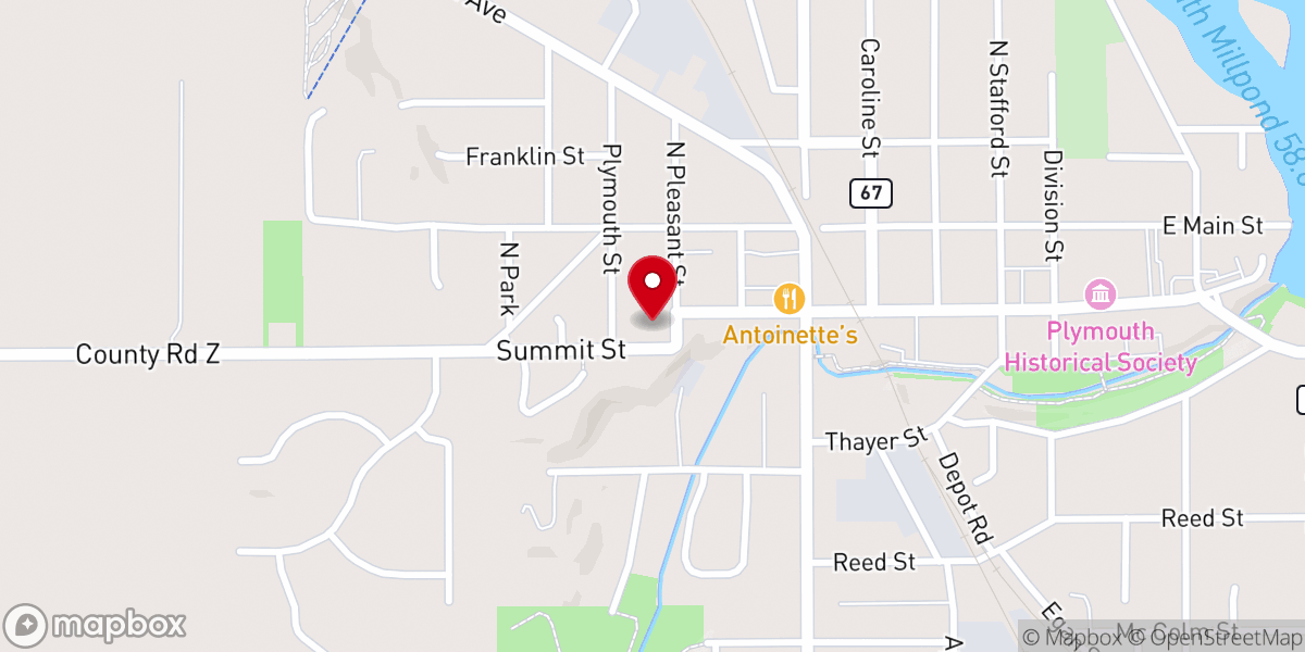 Map showing location of St John the Baptist School