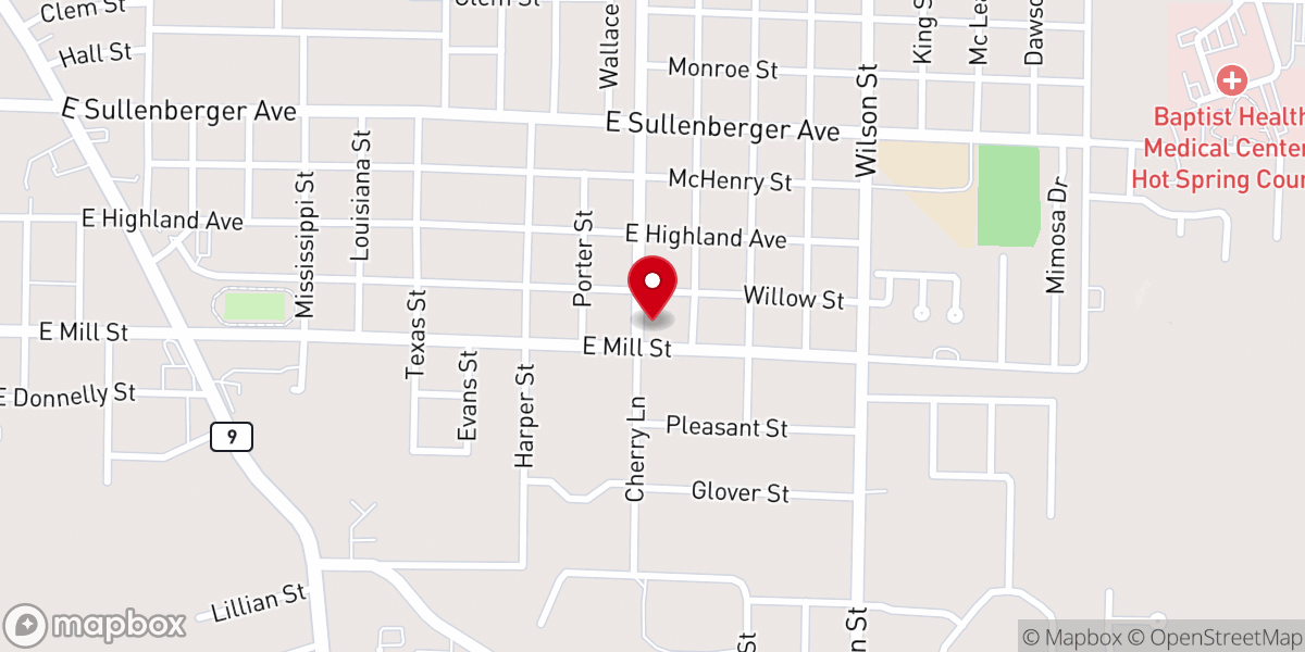 Map showing location of St Paul United Methodist Church