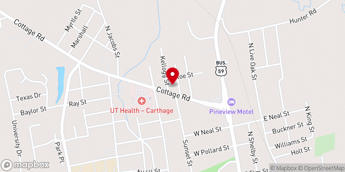 Map showing location of St. John's Episcopal Church