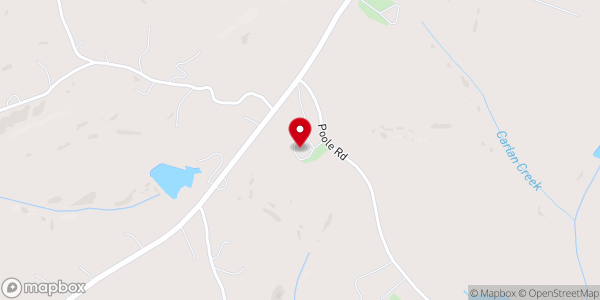 Map showing location of Charity Baptist Church