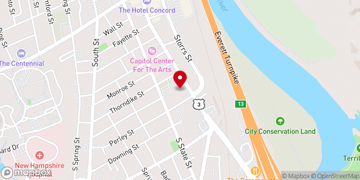 Map showing location of Christ the King Parish