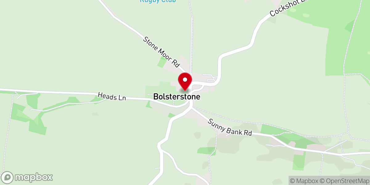 Map showing location of St Mary's Church, Bolsterstone