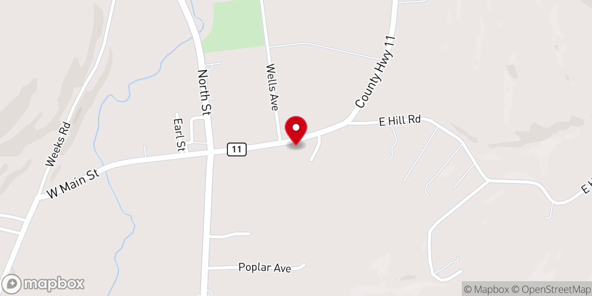 Map showing location of Hartwick Food Pantry