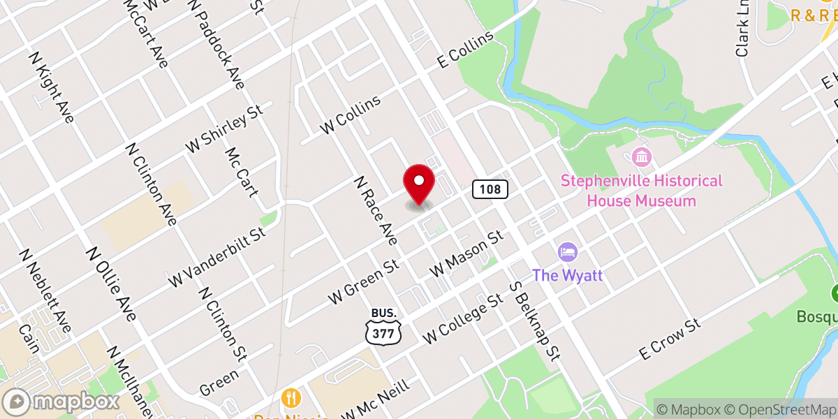 Map showing location of First Baptist Grace Place