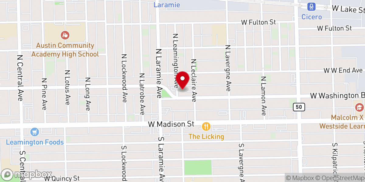 Map showing location of St. Simon of Cyrene Parish