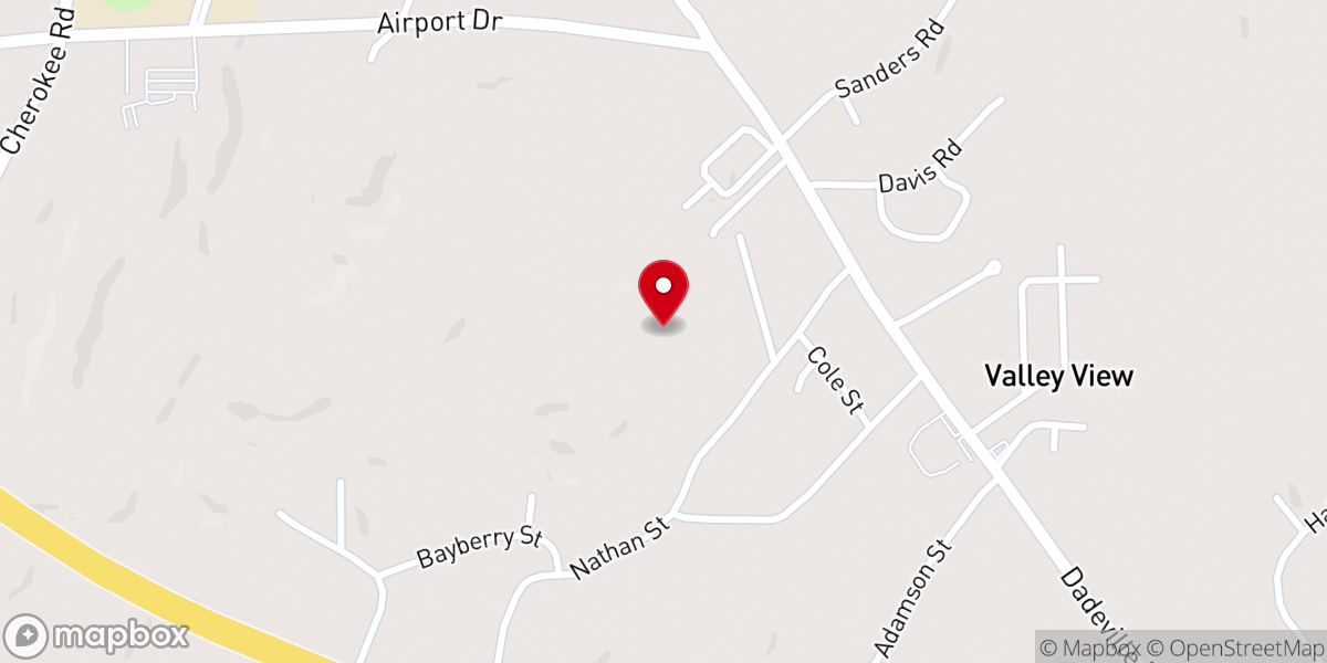 Map showing location of Promise Land Family Worship Center