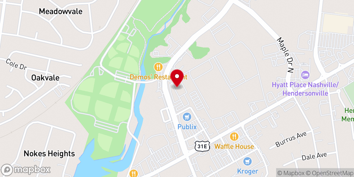 Map showing location of Life.Church Hendersonville