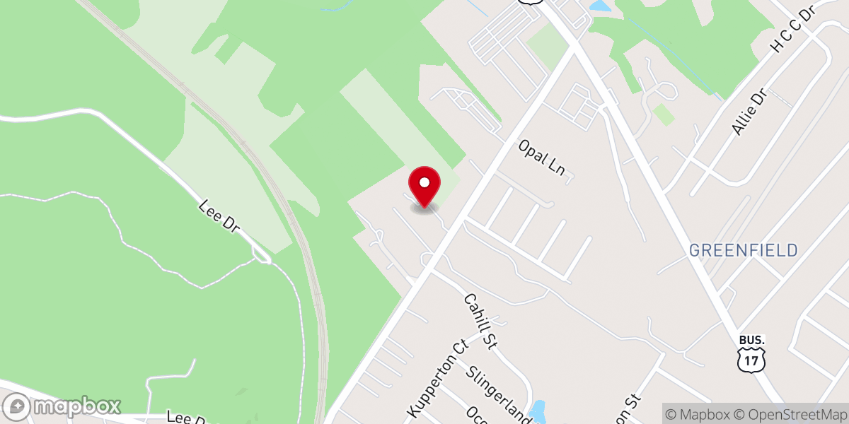 Map showing location of Benchmark Baptist Fellowship
