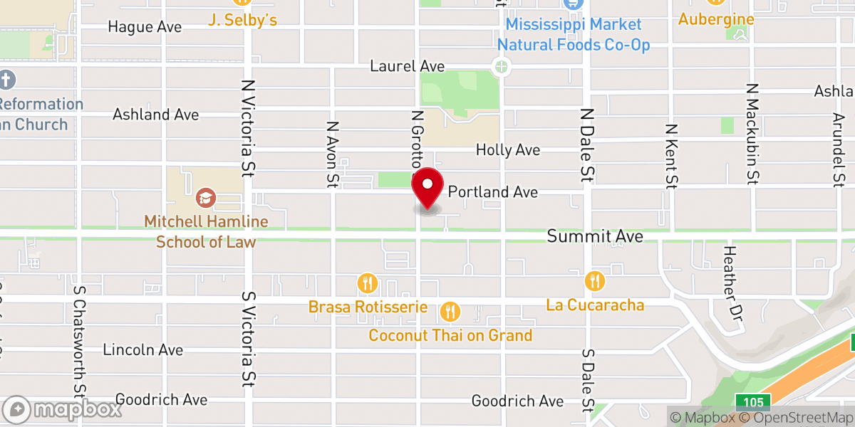Map showing location of River of Life Christian Church