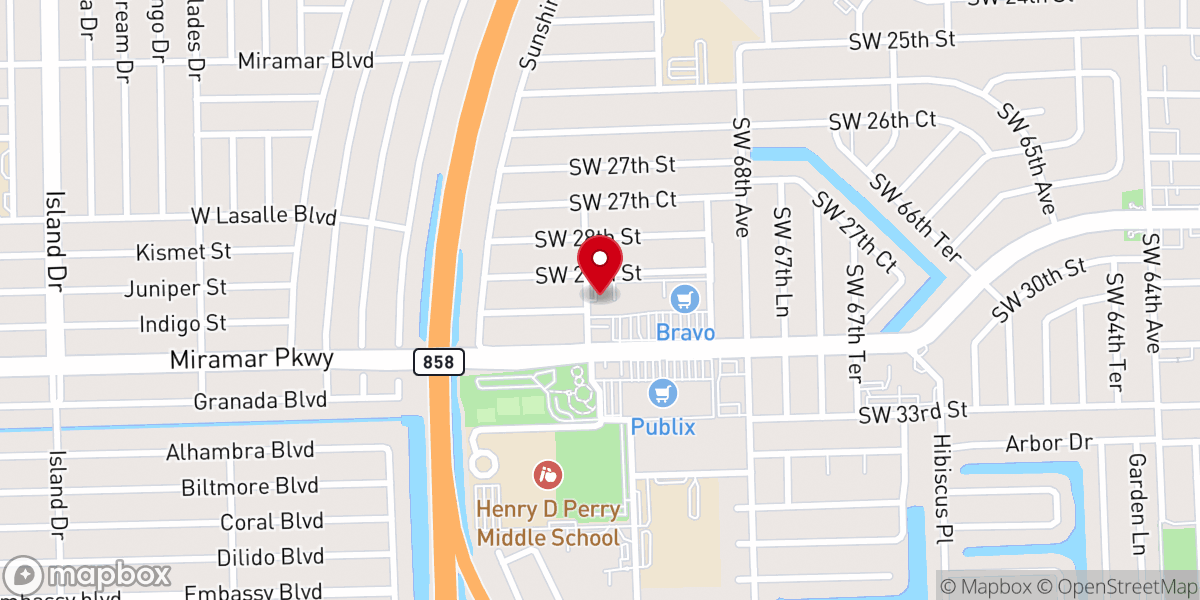 Map showing location of Christian Worship Outreach Center