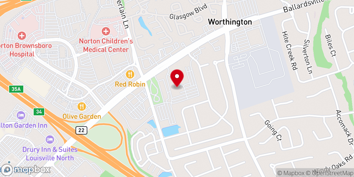 Map showing location of Northeast Christian Church