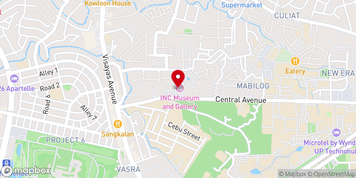 Map showing location of Iglesia Ni Cristo Museum - Central Avenue
