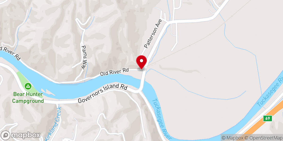 Map showing location of Grumpy Bear Campground & Gem Mine