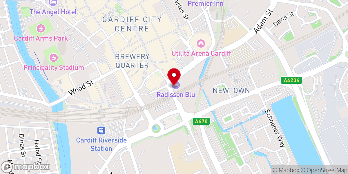Map showing location of Audacious Church Cardiff
