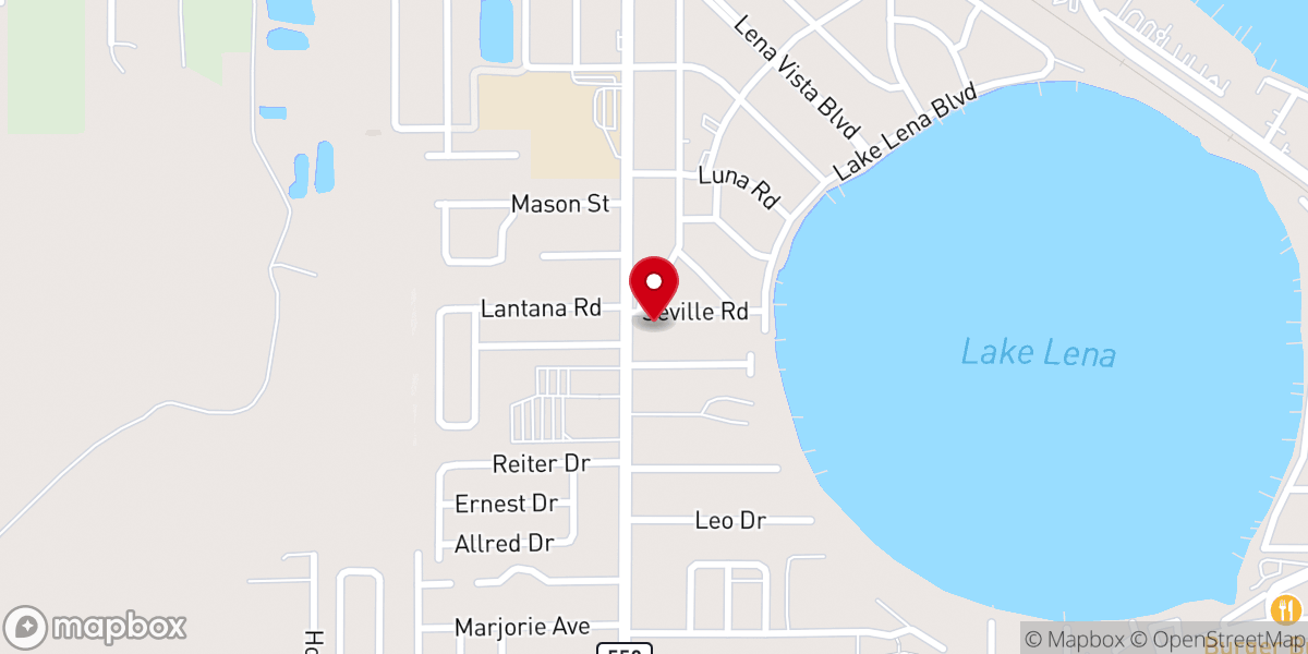 Map showing location of Auburndale Lena Vista United Methodist Church