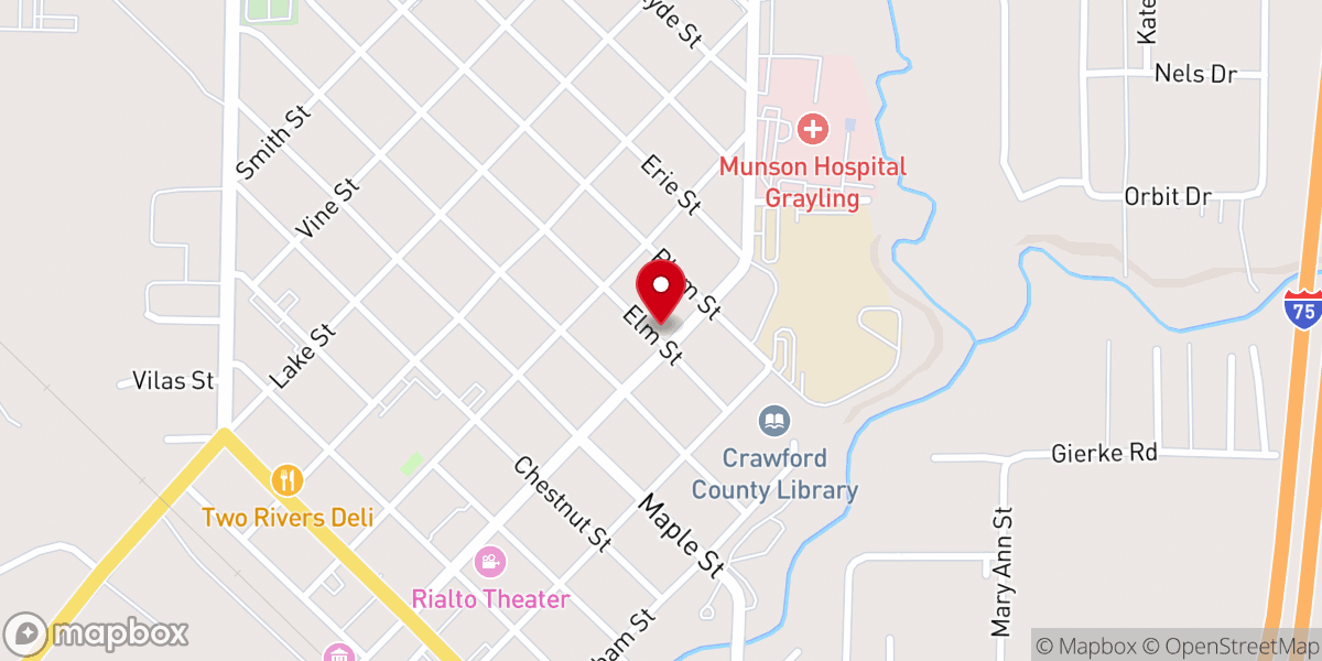 Map showing location of Burning Bush Tabernacle