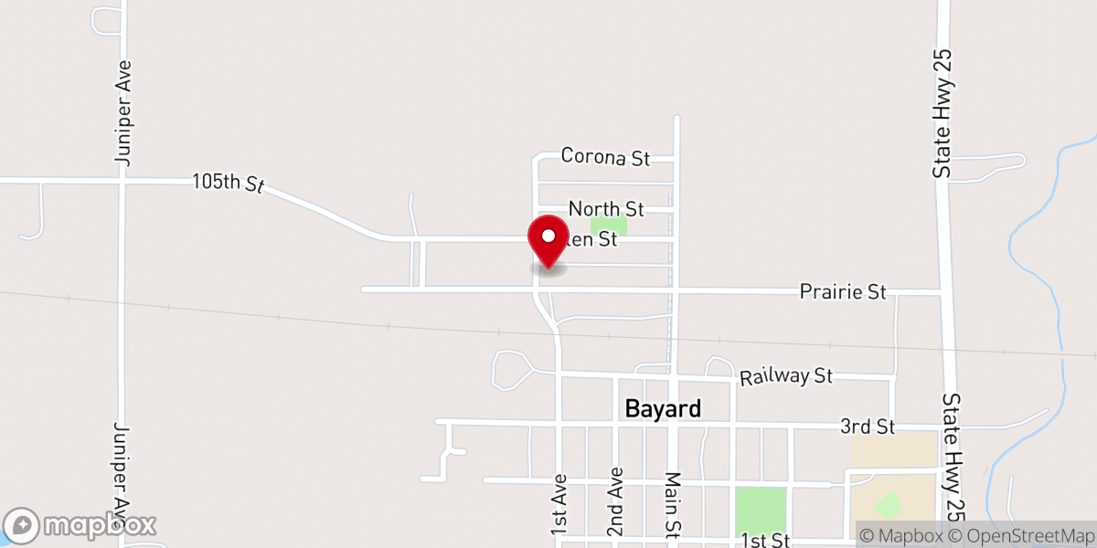 Map showing location of St. Patrick Catholic Church