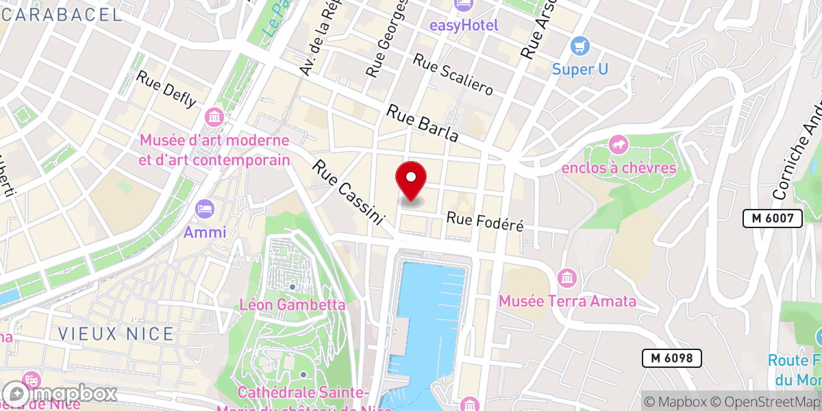 Map showing location of Eglise Orthodoxe Serbe de Nice. Chapelle de la Dormition de la Vierge