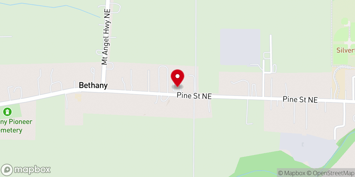 Map showing location of Revival Church