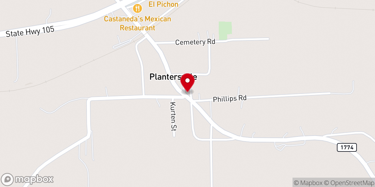 Map showing location of Macedonia Baptist Church