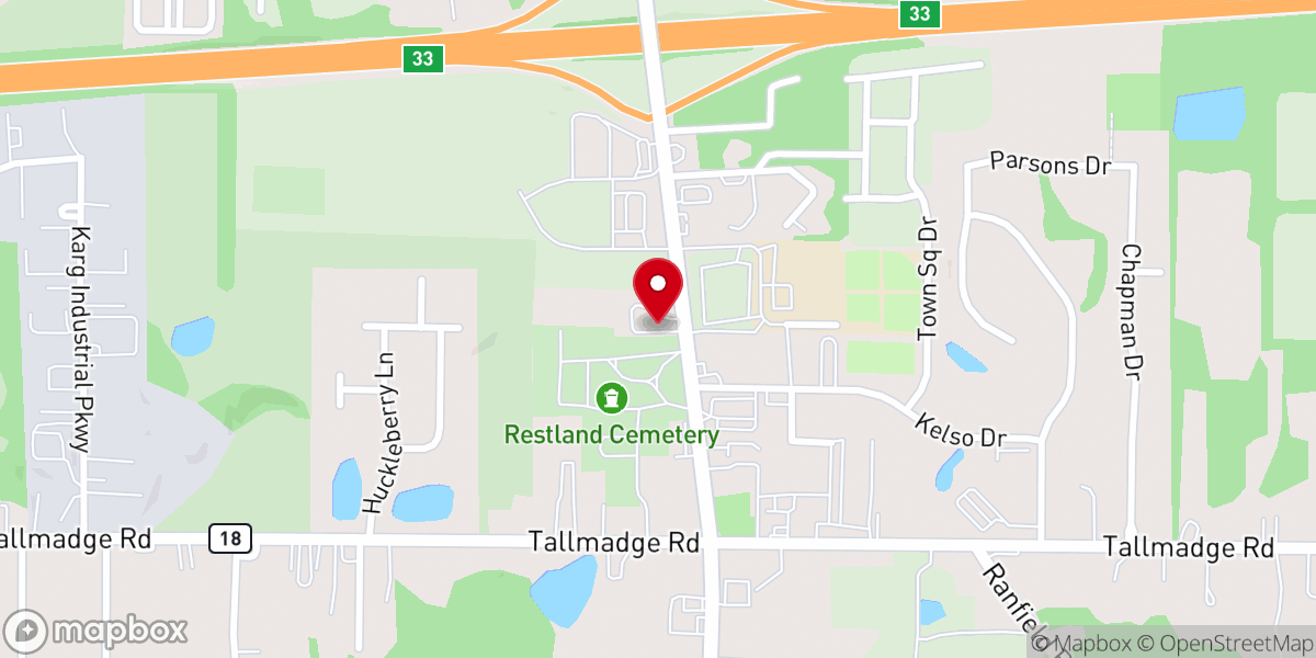 Map showing location of Victory Baptist Temple