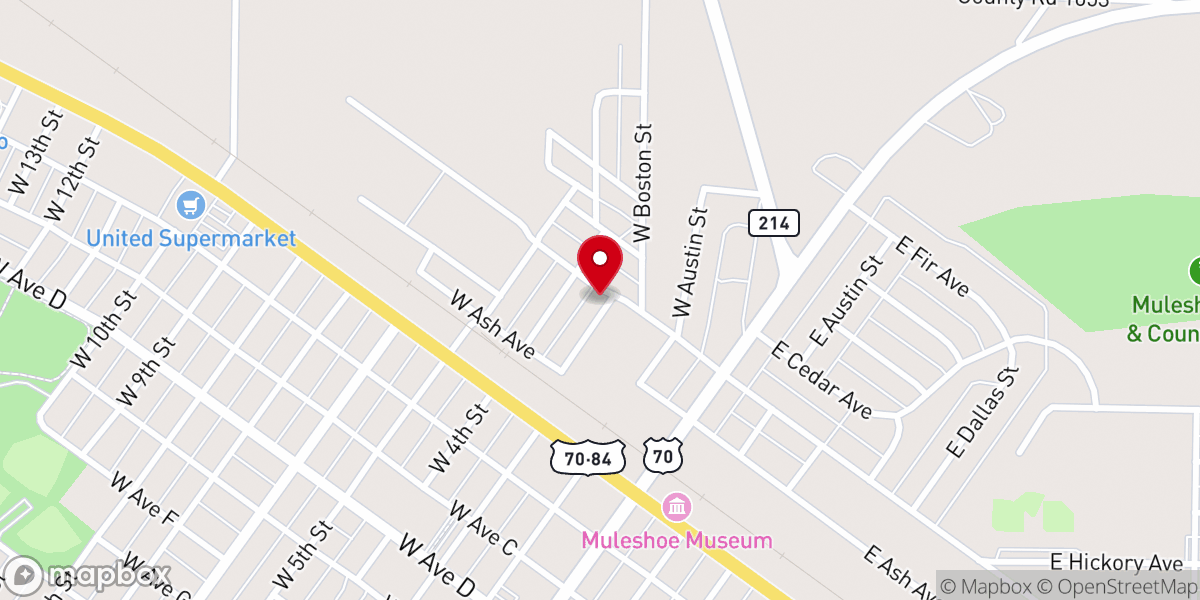 Map showing location of St. Luke Baptist Church