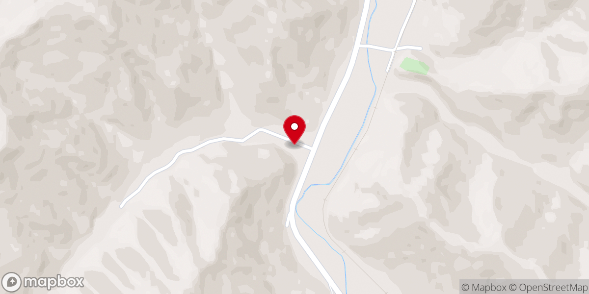 Map showing location of Topmost Baptist Church