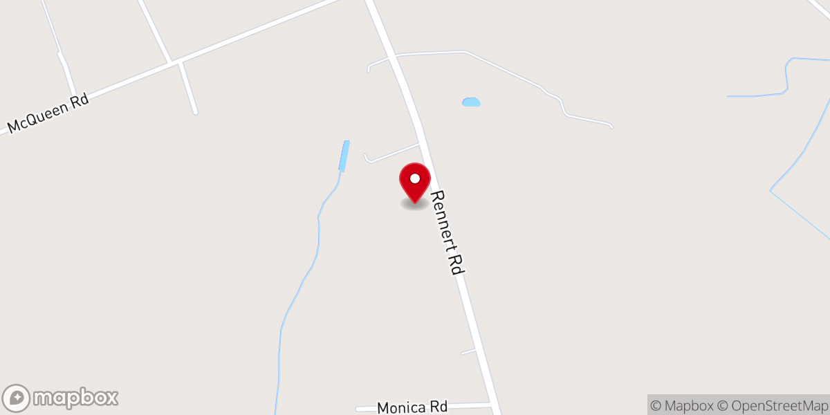 Map showing location of West Saddletree Baptist Church