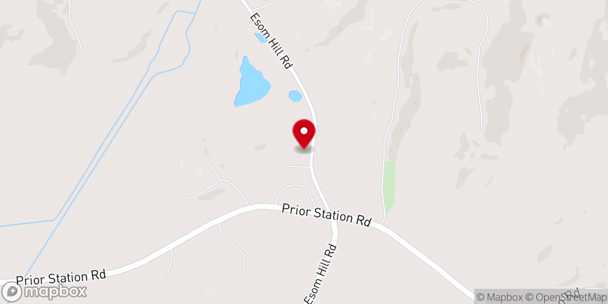 Map showing location of Little Cedar Church