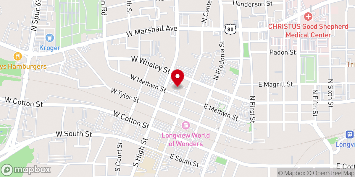Map showing location of First Presbyterian Church