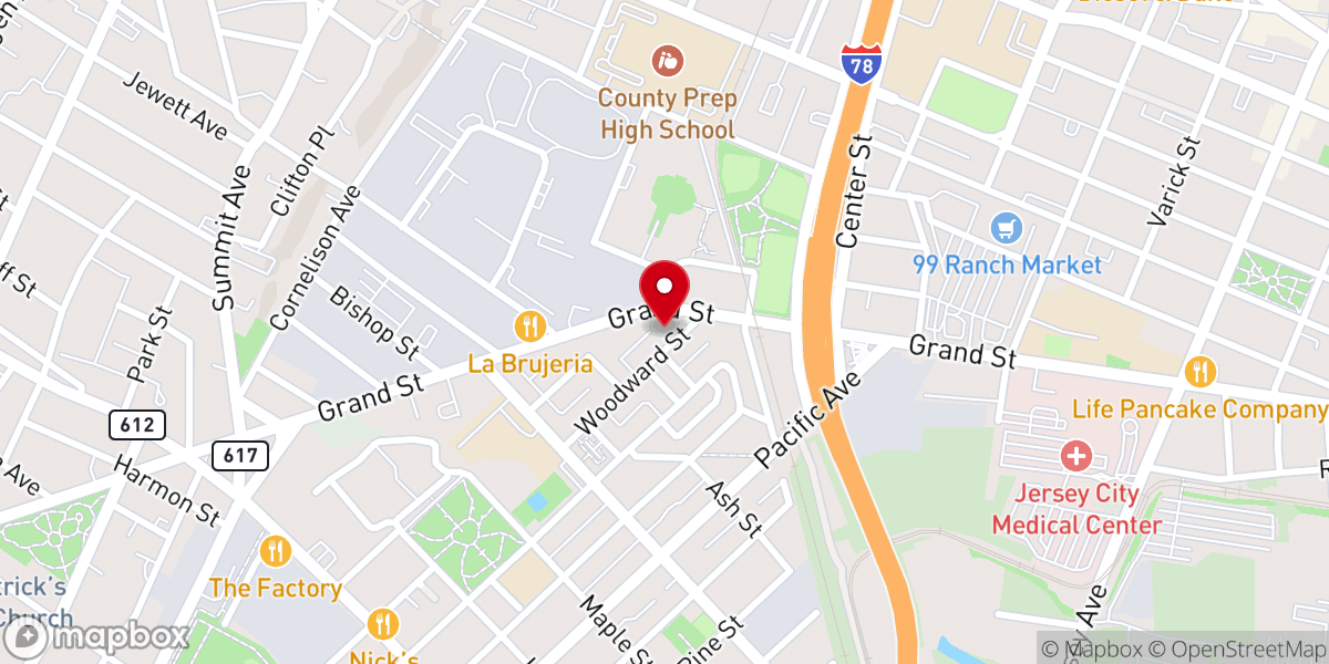 Map showing location of Redeemer Church Jersey City
