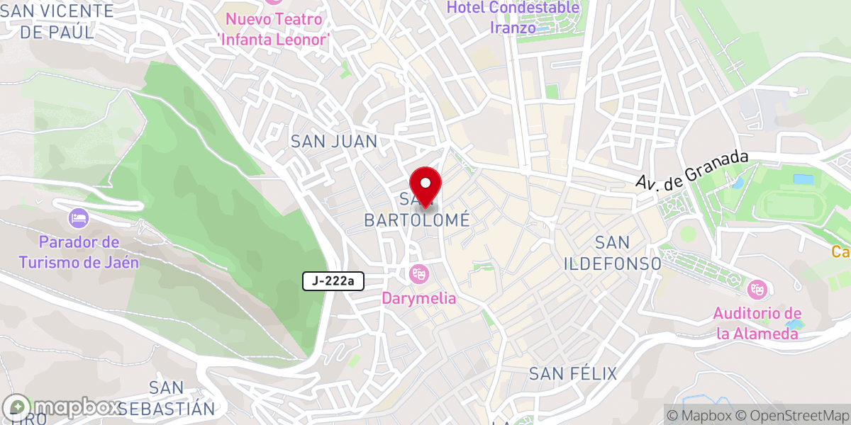 Map showing location of Iglesia de San Bartolomé