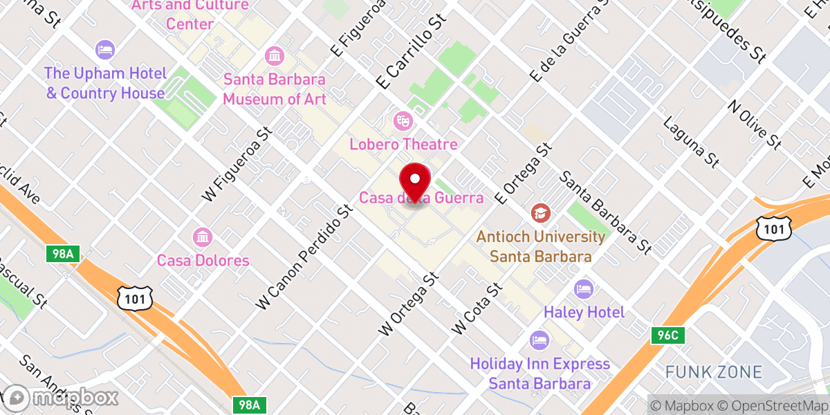 Map showing location of Santa Barbara House of Prayer