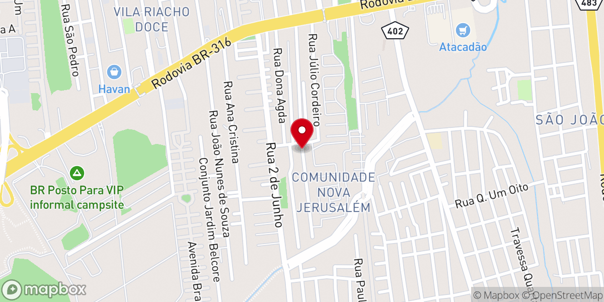 Map showing location of Assembleia de Deus Betel - Ministério Betesda - Ananindeua