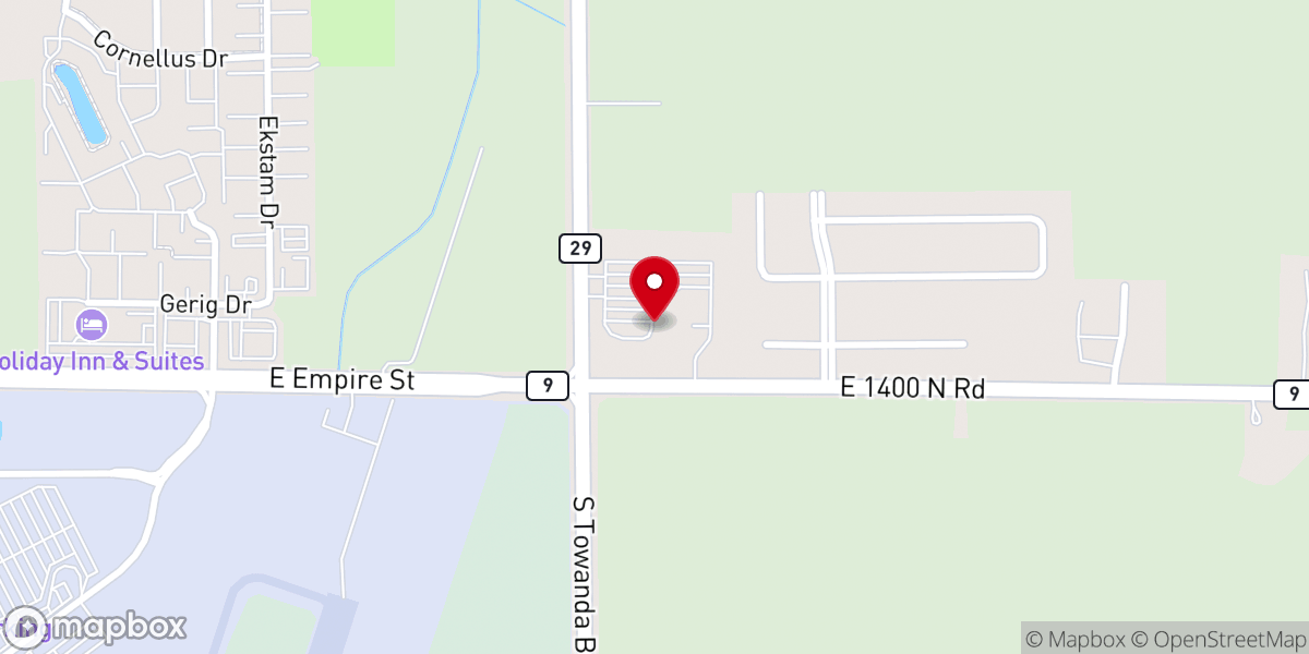 Map showing location of Saint Patrick Catholic Church of Merna
