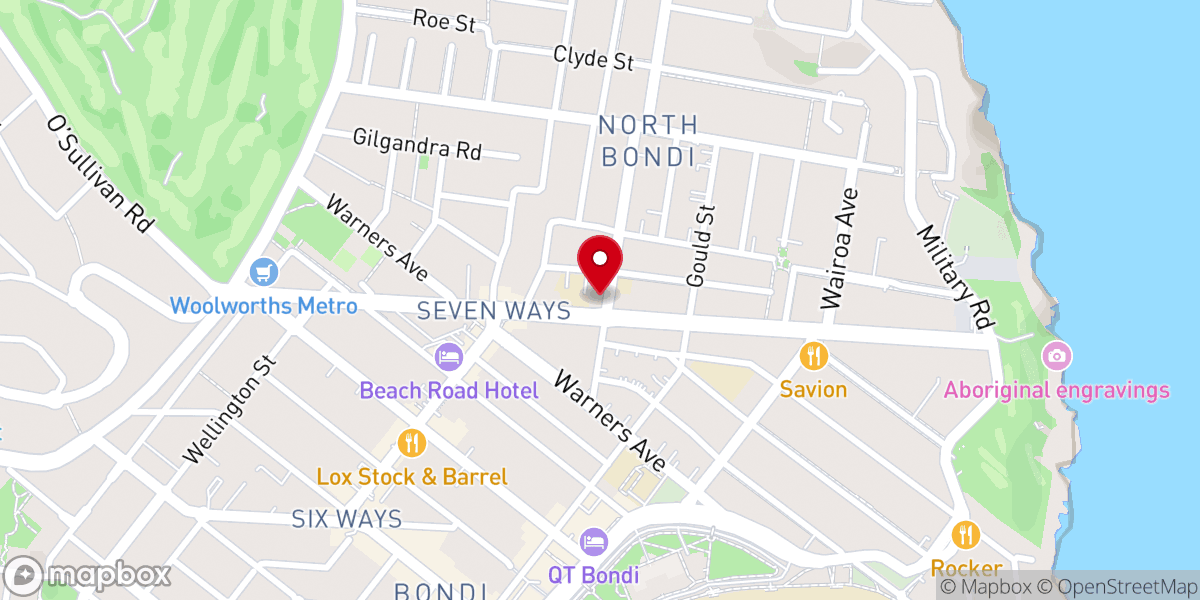 Map showing location of St Anne's Catholic Church