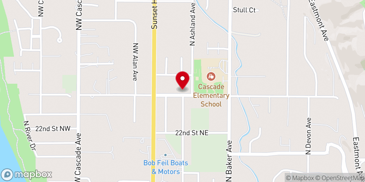 Map showing location of Breath of Life Church