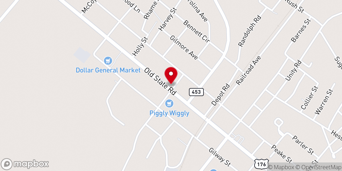 Map showing location of First Baptist Church of Holly Hill