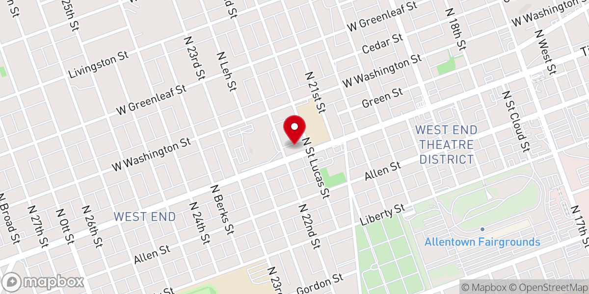 Map showing location of Christ Evangelical Congregational Church
