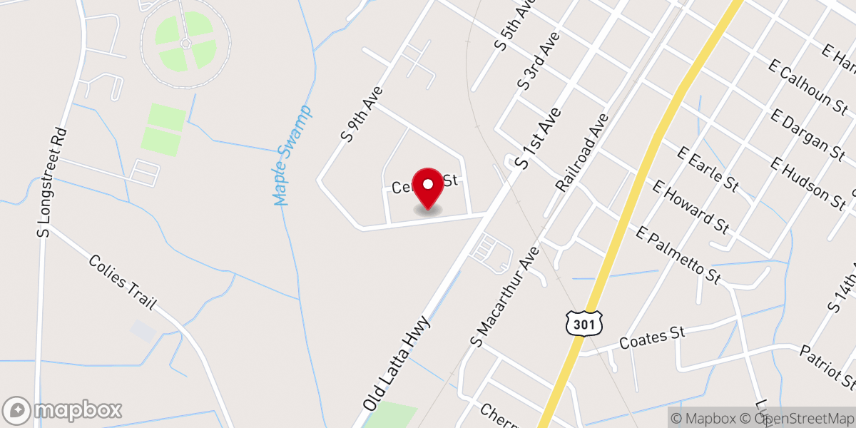 Map showing location of Bibleway Tabernacle