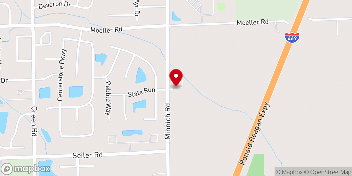 Map showing location of East Allen County-Church of Christ