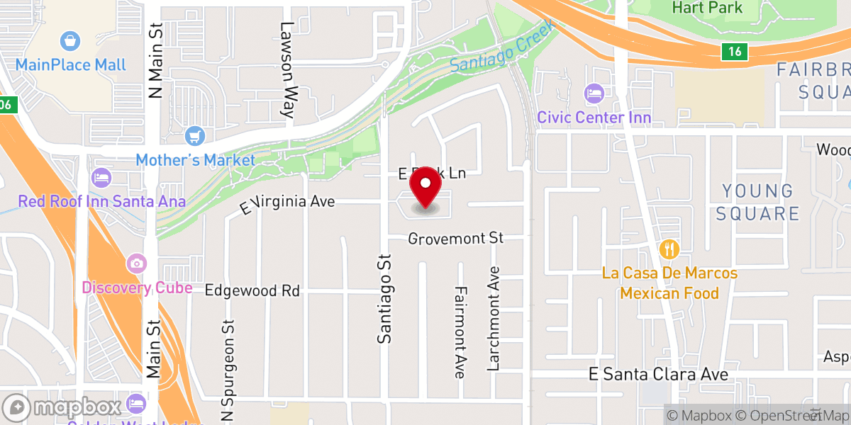 Map showing location of Bethel Bible Church