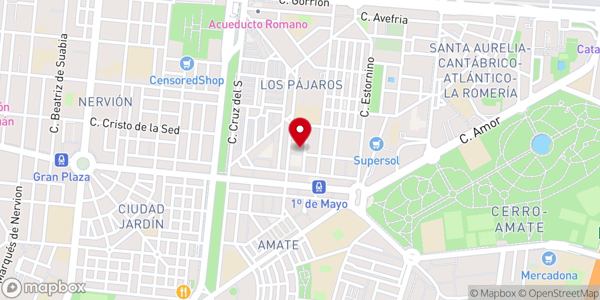 Map showing location of Parroquia de Nuestra Señora de la Candelaria